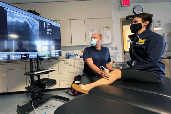 Dr. Ryan Bean, a board-certified Orthopedic specialist demonstrates how to view an ACL graft site.