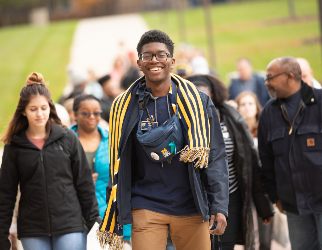 Admission Ambassador leading a campus tour