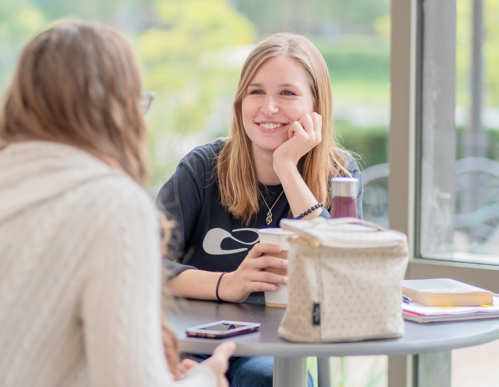 Two students talking