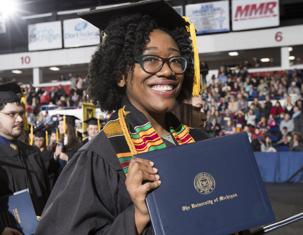 Commencement student