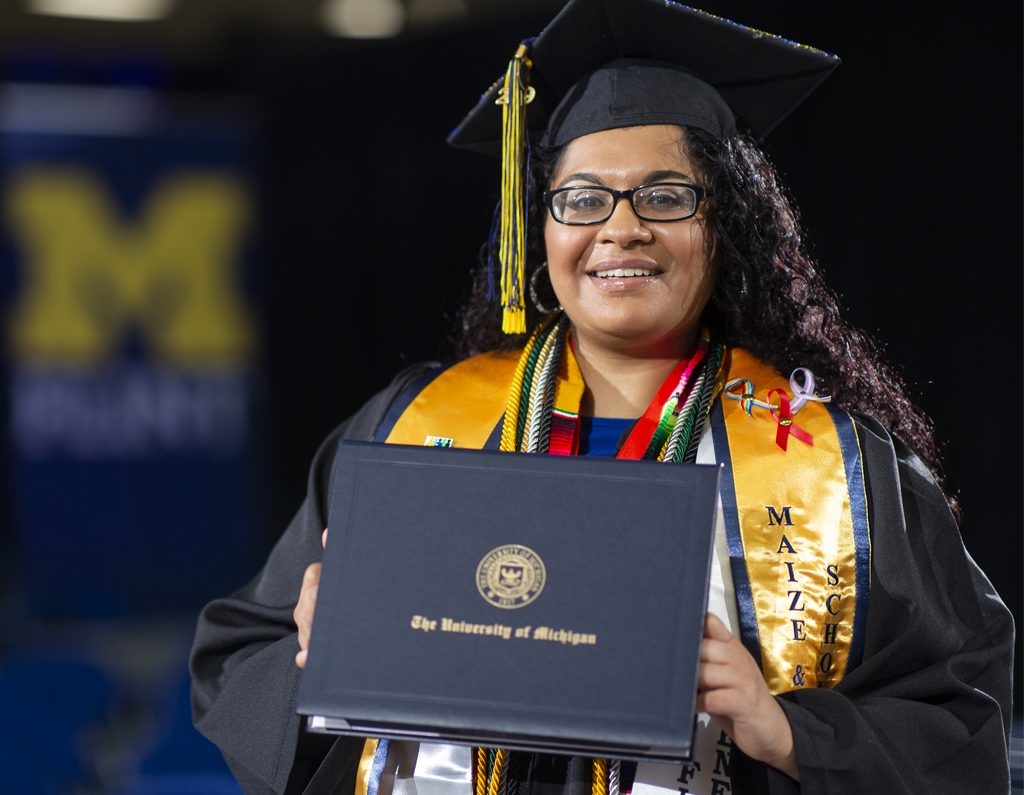Student at commencement