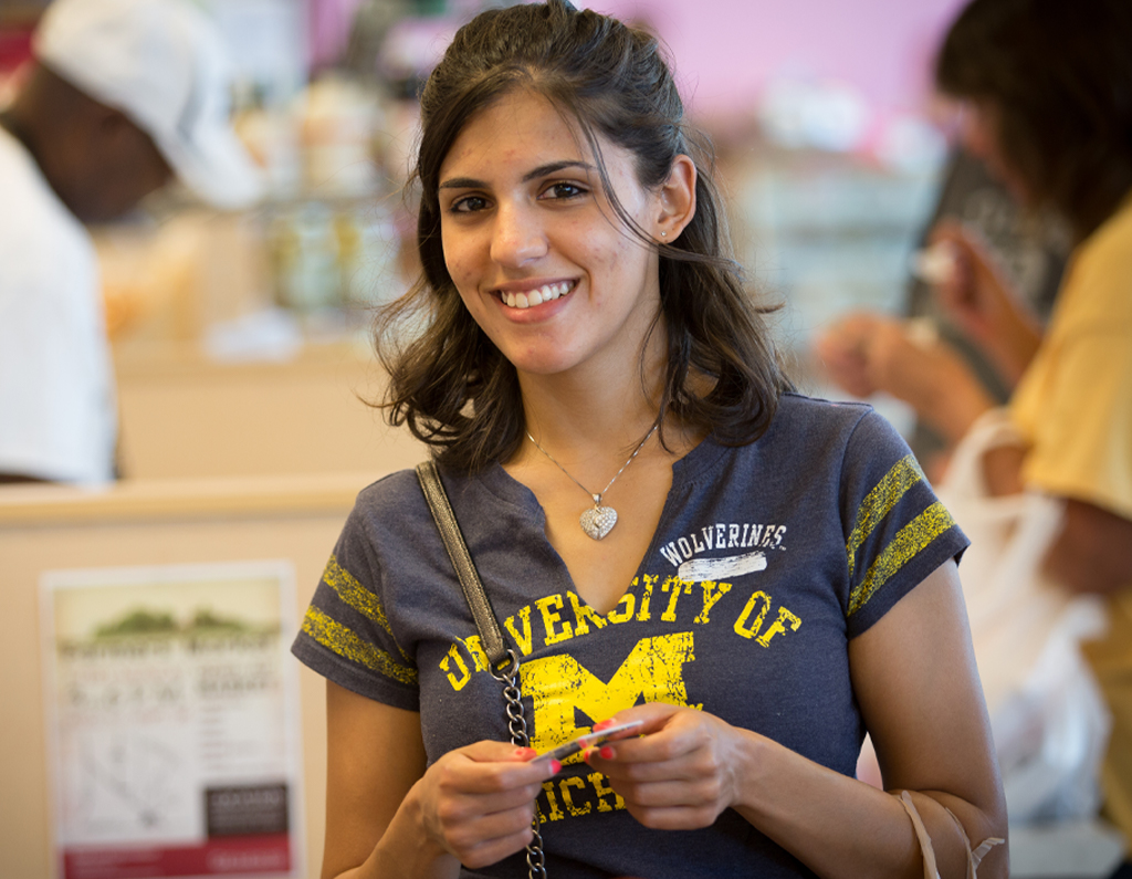 Student smiling