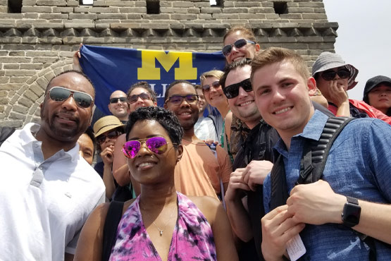 Group of SOM students during the China trip.