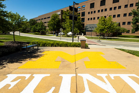 Exterior view of the University of Michigan-Flint William R. Murchie Science Building.