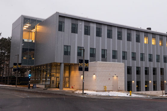 Exterior view of the University of Michigan-Flint William R. Murchie Science Building.