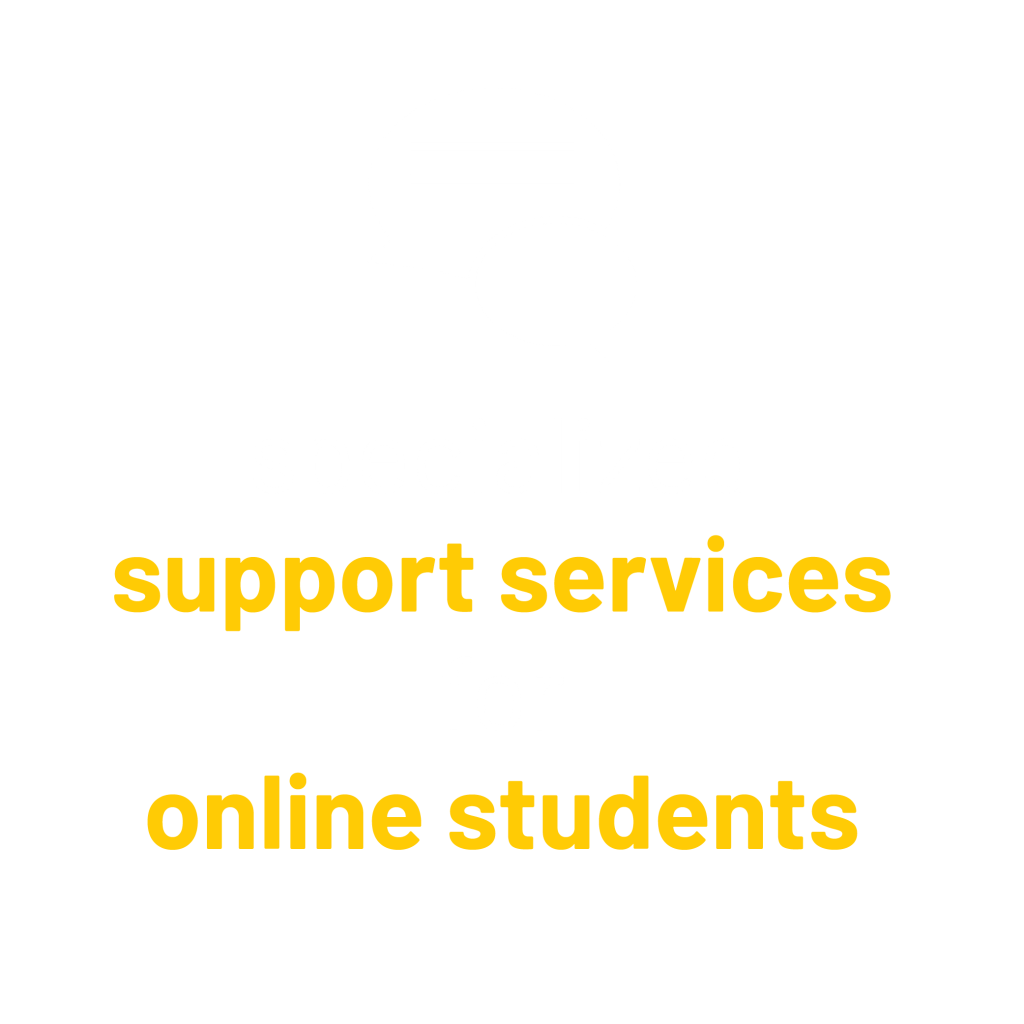 Specialized support services for online students graphic.