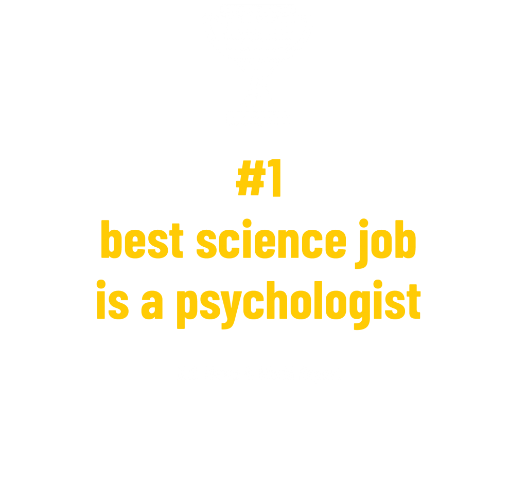 #1 best science job is a psychologist stat. U.S. News & World Report