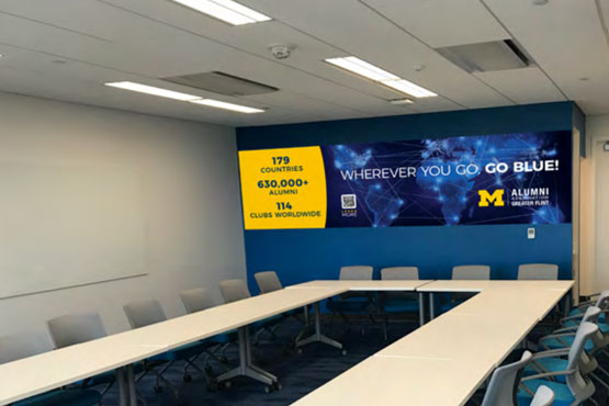 Interior view of a conference room.